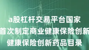 a股杠杆交易平台国家医保局将首次制定商业健康保险创新药品目录