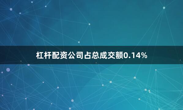 杠杆配资公司占总成交额0.14%